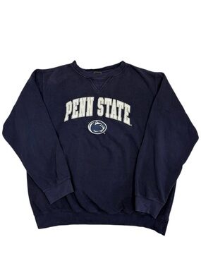 Penn State Navy Blue Crewneck Sweatshirt - Collegiate Men's - perfectly worn